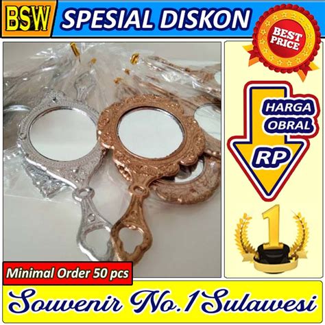 Jual Minorder 50 Pcs Souvenir Kaca Cermin Bulat Kemasan Kemas