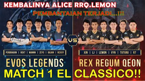 EVOS LEGEND VS RRQ HOSHI MATCH 1 EL CLASICCO MPLI PLAY OFF DAY 1