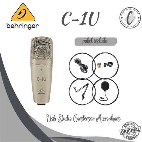 Jual Behringer C U Usb Studio Microphone Condensor Paket Original C U