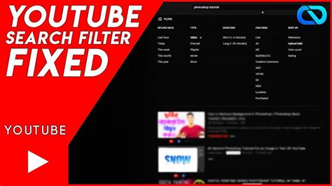 How To Fix Youtube Search Filter Not Working Fixed Youtube