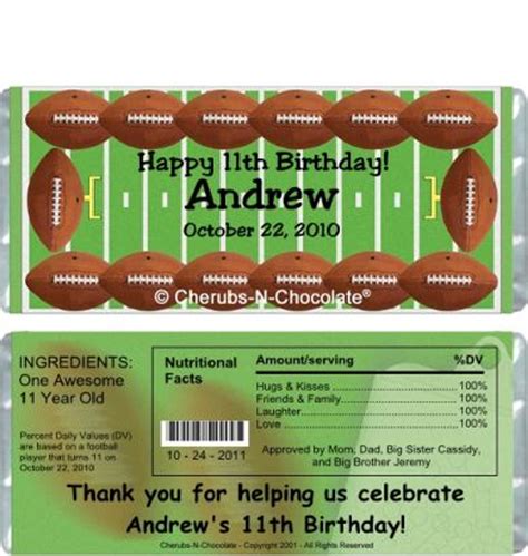 Football Candy Wrappers | The Candy Bar Wrapper