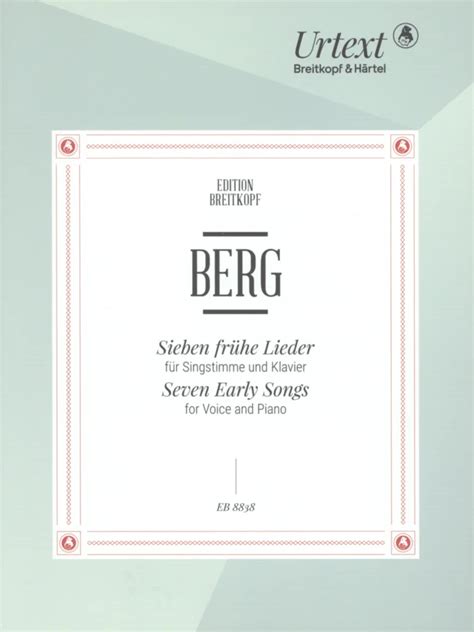 Sieben frühe Lieder von Alban Berg im Stretta Noten Shop kaufen