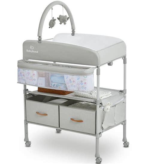 BabyBond Portable Baby Changing Table with 2 Storage Baskets