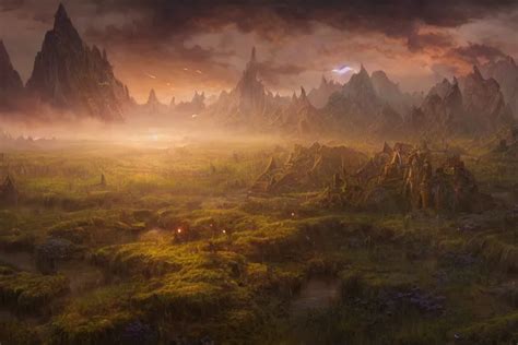 Aerial View Cinematic Fantasy Painting Dungeons And Stable Diffusion