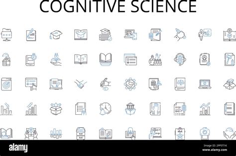 Cognitive Science Line Icons Collection Success Effectiveness