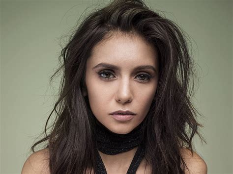 Online Crop Hd Wallpaper Actresses Nina Dobrev Brown Eyes