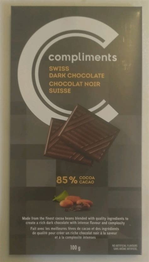 85% Cocoa Swiss Dark Chocolate - Compliments - 100 g