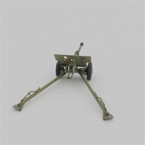 3D Model ZIS 3 76 Mm Divisional Gun VR AR Low Poly CGTrader