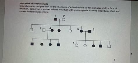 Solved Inheritance Of Achondroplasia Shown Below Is A