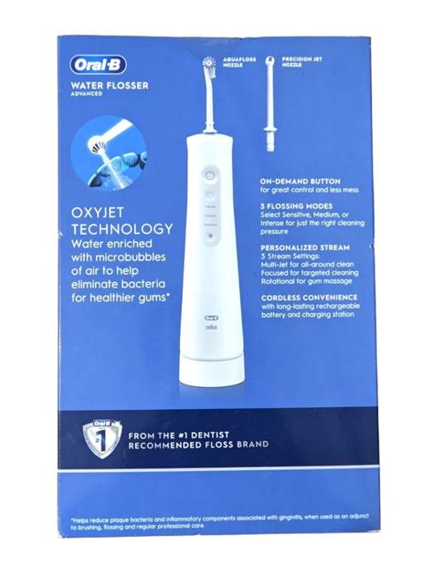 Oral B Water Flosser Advanced Portable Oral Irrigator Handle With 2