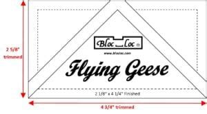 Flying Geese Ruler X X Trimmed Bloc Loc