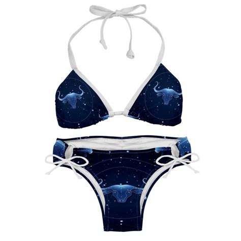 Taurus Constellation Stylish Bikini Set With Detachable Sponge