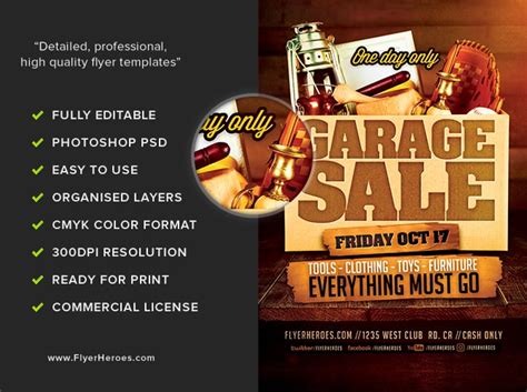 Garage Sale Flyer Template - FlyerHeroes