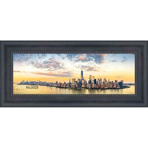 12x36 Traditional Black Wood Picture Panoramic Frame Panoramic Poster ...