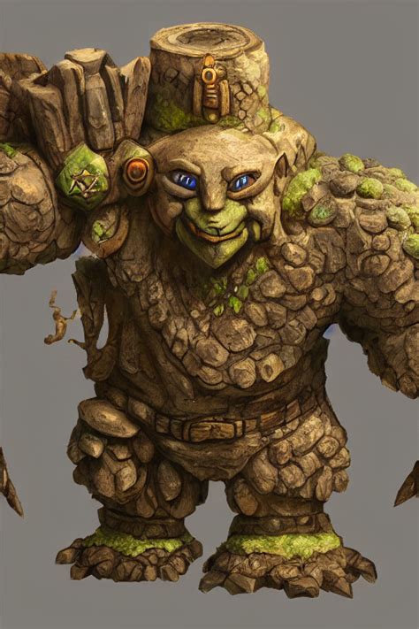 ArtStation - clay Golem natural enchanted forest | Artworks