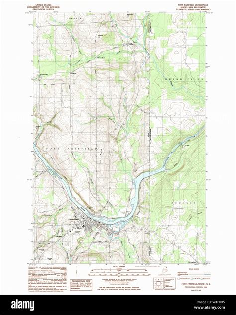 Maine Usgs Historical Map Fort Fairfield 105145 1984 24000 Restoration