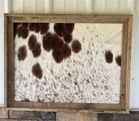 Branding Frame Cowhide Picture Frame Rustic Western Unique Farmhouse