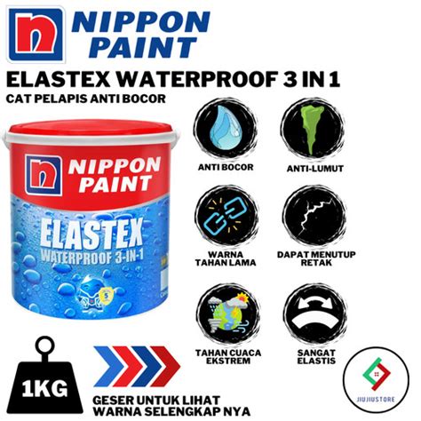 Jual NIPPON PAINT ELASTEX 1KG ELASTEX WATERPROOF 3 IN 1 1KG CAT ANTI