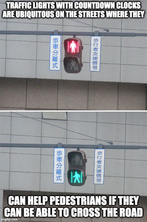 Pedestrian Traffic Light With Countdown Clock Imgflip