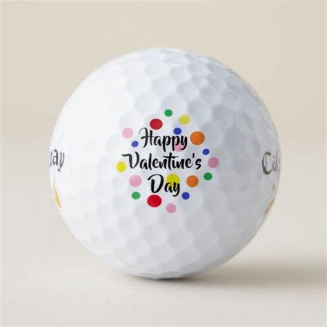 Happy Valentines Day Golf Balls Happy Valentines Day