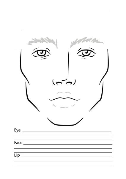 Free Printable Makeup Face Chart Saubhaya Makeup