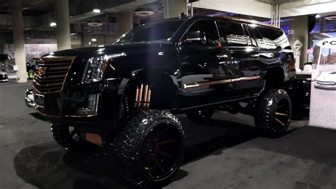 Amazing Custom Cadillac Escalade Suv Lifted And Huge Wheels 2018 La