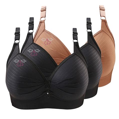 Aobny Brown Casual Womens Bras Pack Plus Size Lift Bralette Sleep