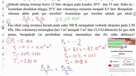 Menghitung Tekanan Akhir Gas Ideal Menggunakan Rumus Persamaan Umum Gas Ideal Youtube