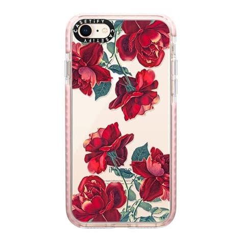 Red Roses Transparent Casetify Floral Iphone Iphone Case