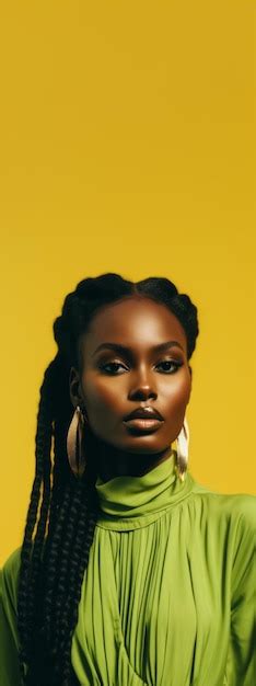 Premium AI Image Bright Portrait Of An African Woman Generative AI