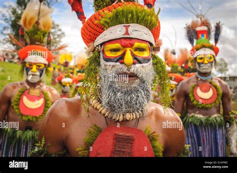 Tribes At The Mt Hagen Cultural Show In Papua New Guinea Stock Photo