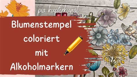 Blumenstempel Colorieren Mit Alkoholmarkern F R Jedermann Youtube