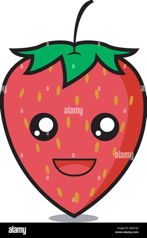 Cute Strawberry Fruit Stock Vector Image And Art Alamy