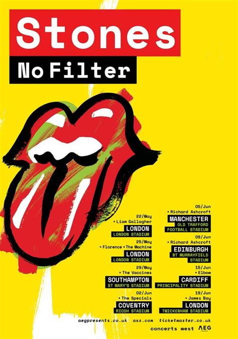 Rolling Stones No Filter Uk Stadium Tour Prints U