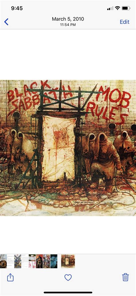 I would like to discuss scuds this Album cover “Black Sabbath, The Mob ...