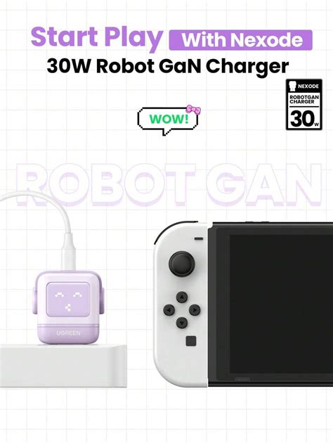 Ugreen Rg W Pd Usb C Fast Robot Gan Charger Nexode Power Adapter