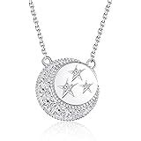 Mega Creative Jewelry Collier Lune Perle Pour Femme En Argent Avec