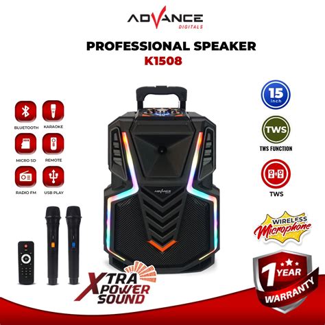 Jual Advance K1508 Speaker Meeting Bluetooth Salon Aktif 15 Gratis 2