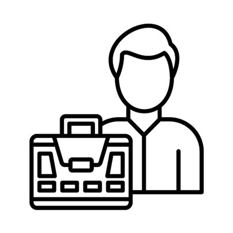 Premium Vector Busy Man Line Illustration