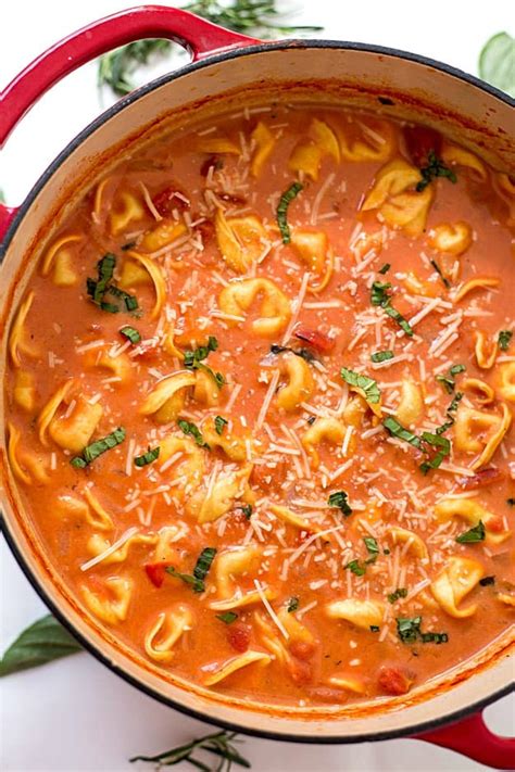 One Pot Creamy Tomato Tortellini Soup Recipe Besto Blog