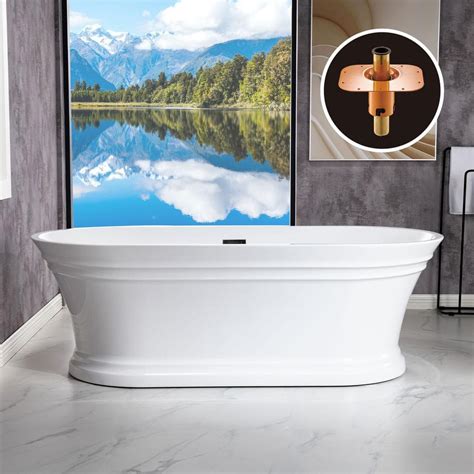 Woodbridge Crater In Acrylic Flatbottom Double Ended Bathtub With