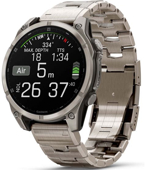 Garmin Fenix 8 47mm Sapphire AMOLED Titanium Bracelet 010-02904-40 ...