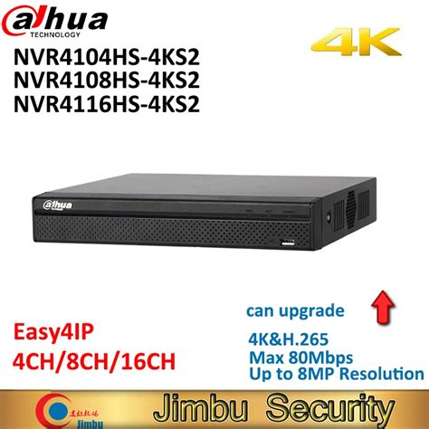 Dahua 4K P2P NVR Video Recorder NVR4104HS 4KS2 NVR4108HS 4KS2 NVR4116HS