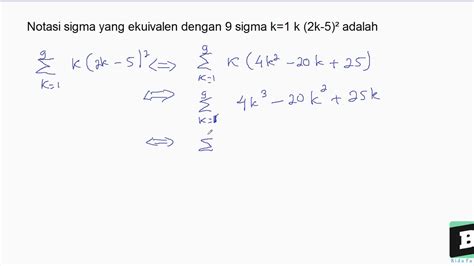 Contoh Soal Notasi Sigma Yang Ekuivalen Kumpulan Contoh Surat Dan