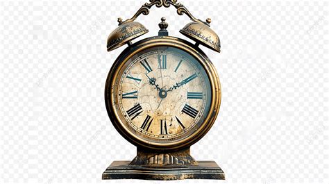 Vintage Clock Isolated On A Transparent Background, Clipart, Isolated ...