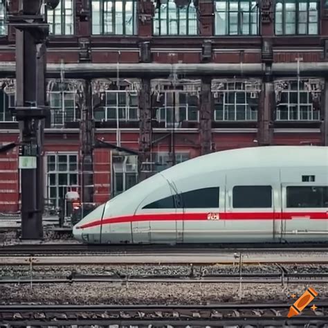 Deutsche Bahn Ice 4 Train At A Station In Hamburg On Craiyon