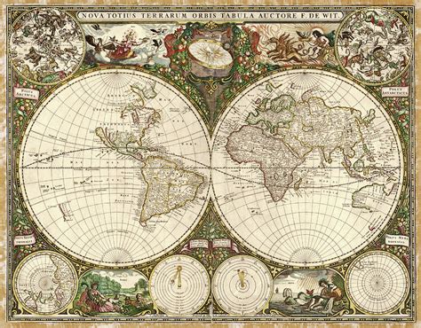 Map Of The World Photograph by Library Of Congress, Geography And Map ...