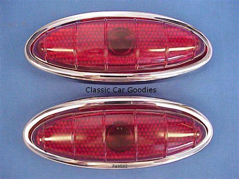 Purchase 1949 1950 Ford Tail Lights 2 Glass Lenses Brand New In