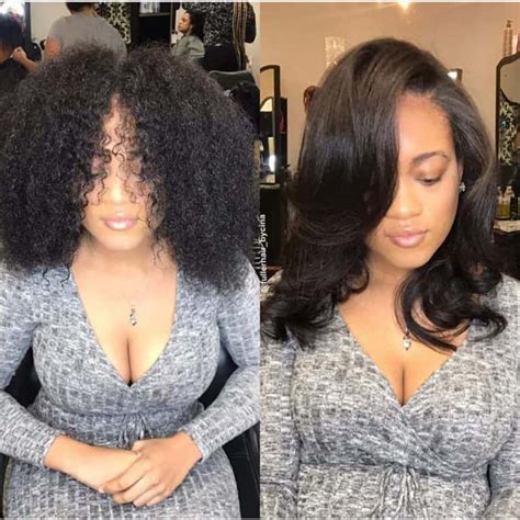 Silk Press Results On Different Natural Hair Textures