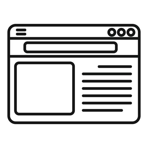 Browser Bar Icon Outline Vector Internet Window 15111207 Vector Art At